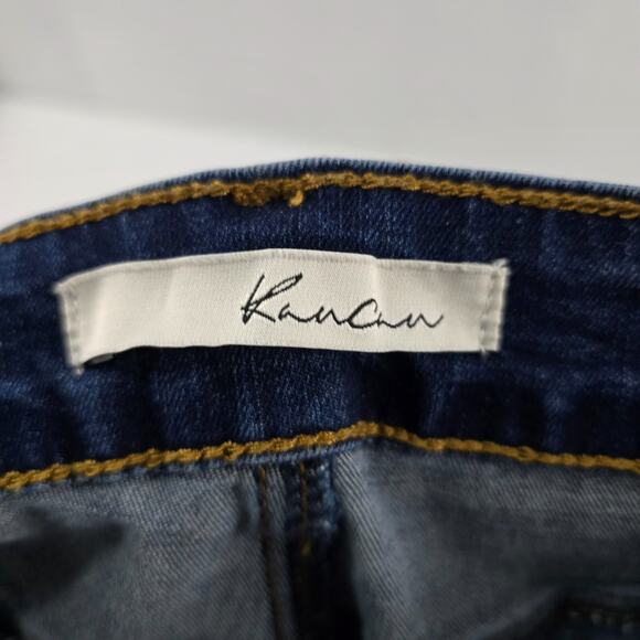 Kancan button fly jeans slim skinny ankle 7/27 denim womens blue 5143 - Picture 10 of 12